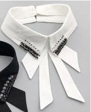 Воротник с камнями и бантом, белый, шт. Воротники