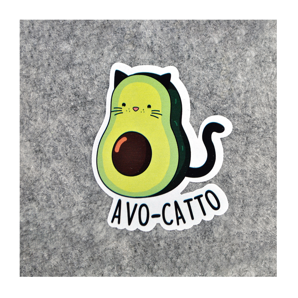 Термоаппликация AVO-CATTO №21-14 (кот авокадо) средняя 6,6*8см, шт. Термопереводки Детские