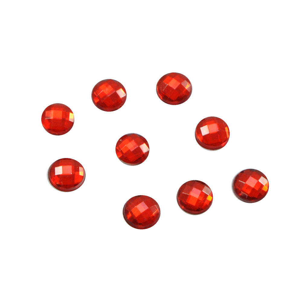 Стразы Д на клей, круг 6мм красный 1, 1тыс.шт. Стразы на клей