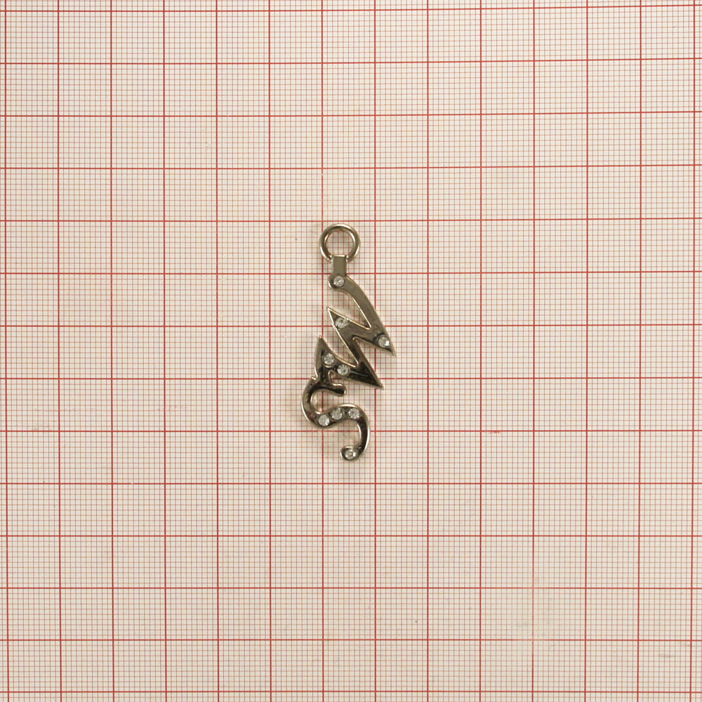 Подвеска металл SW NIKEL, камни ss6. Подвески