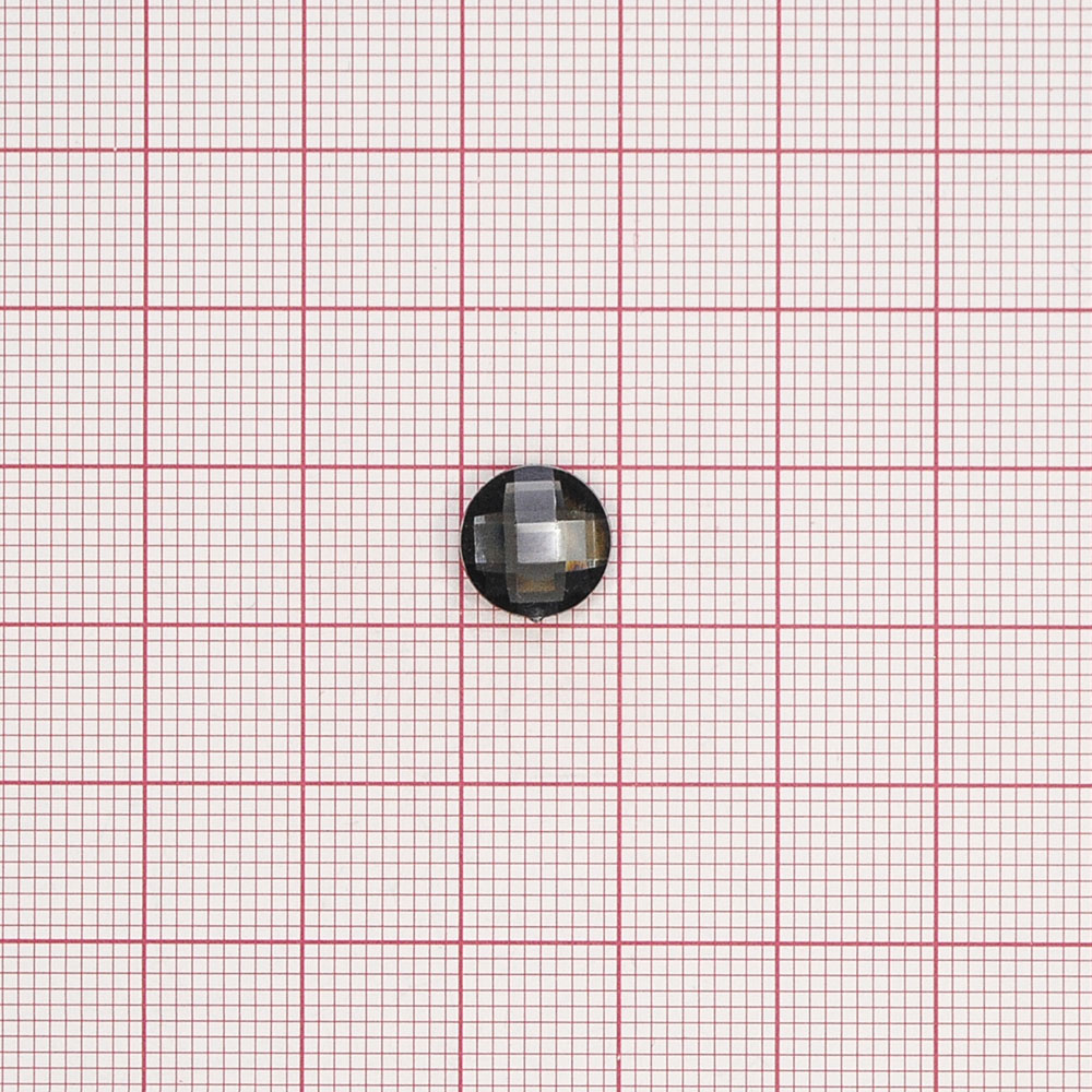 Стразы Д на клей, круг 10мм темн-серый 20, 1тыс.шт. Стразы на клей