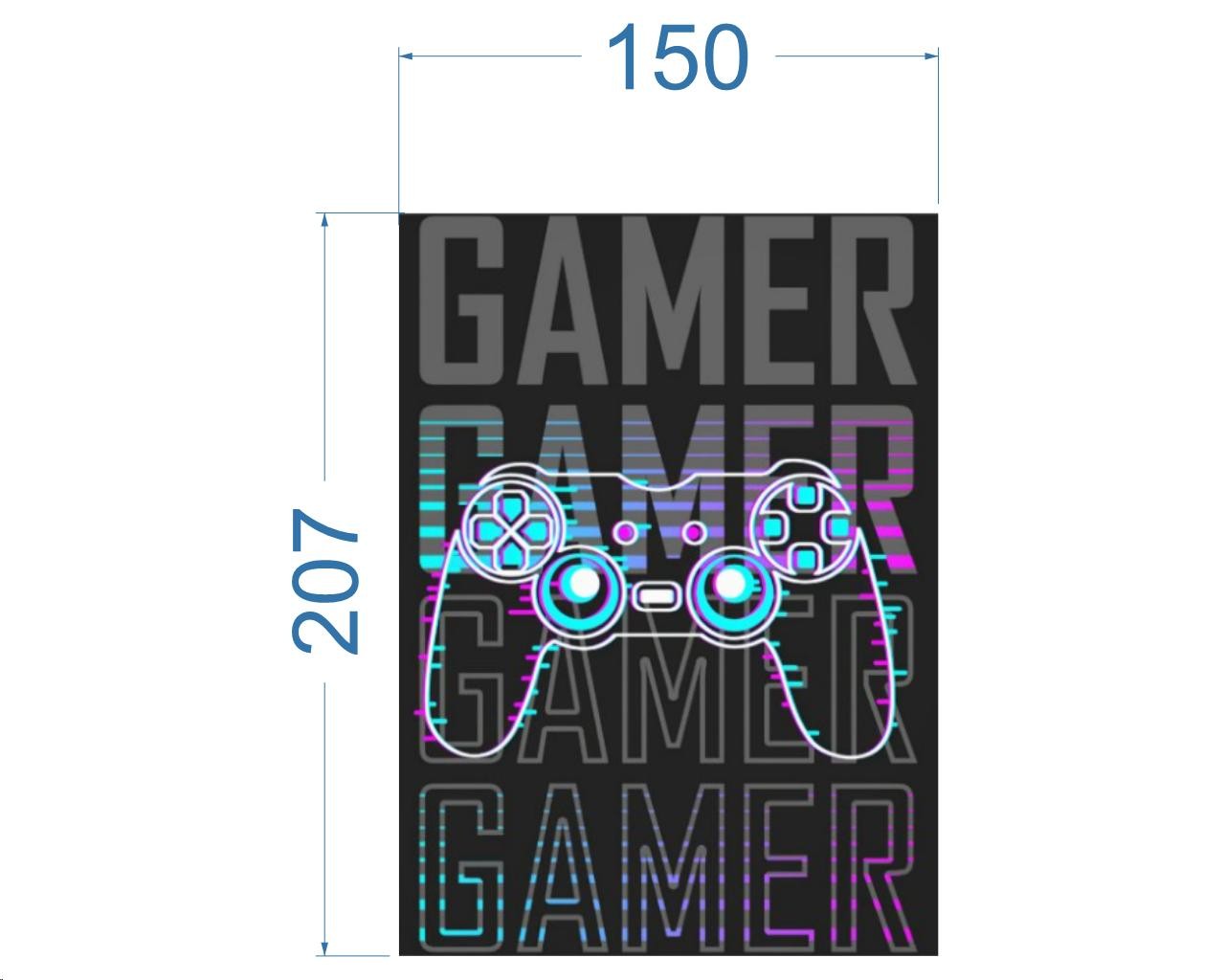 Термотрансфер DTF, Gamer, 15*20,7см, шт. Термотрансфер