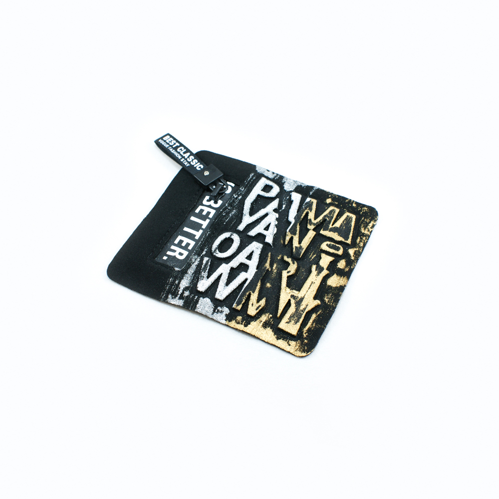 Аппликация пришивная тканевая конгрев RYAOAW карман прямоугольный, змейка 10*10см черно-бело-желтый рисунок, шт. Аппликации Пришивные Рельефные