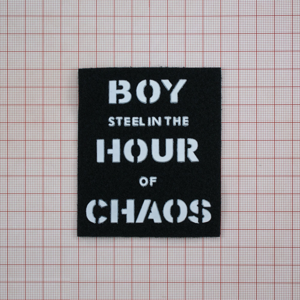 Лейба войлок и резина Boy Hour Chaos 9,5*8,5см черный. Лейба кожзам, нубук