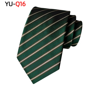 Галстук тканевый в полоску, зеленый, серый, шт. Украшения