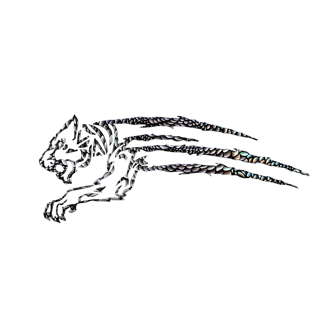 Термоаппликация Ягуар, 8*20,5 см, прозрачная, хамелеон, шт.. Термопереводки Резиновые, Термопленка