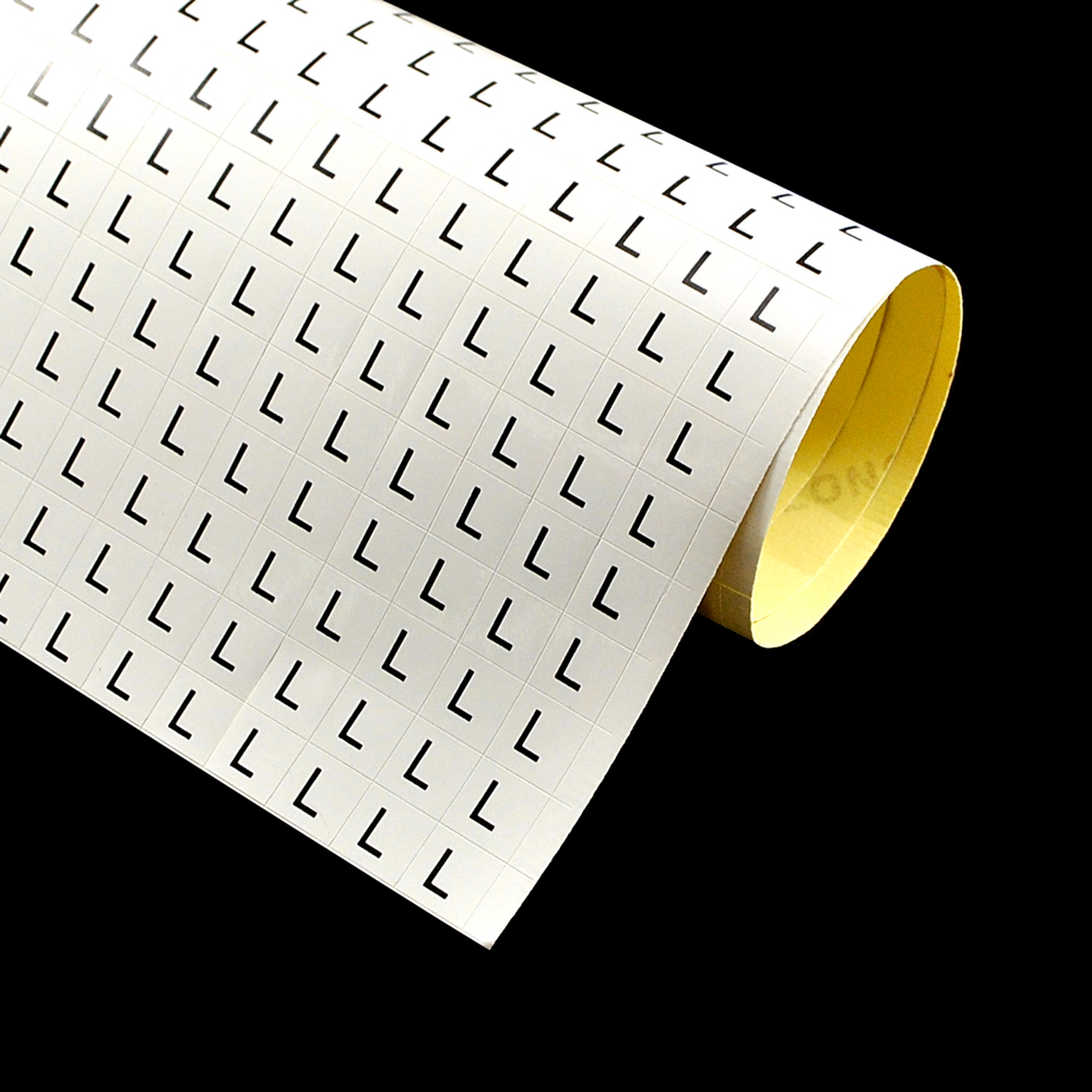 Размерник листовой самоклеящийся L белый (20*50шт) . Размерник клеевой (лист)