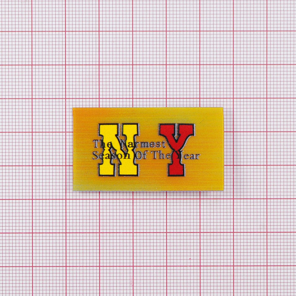 Лейба силикон NY, 2,5*4,5см, зеленый, голубой, черный, желтый, красный, шт. Лейба Силикон