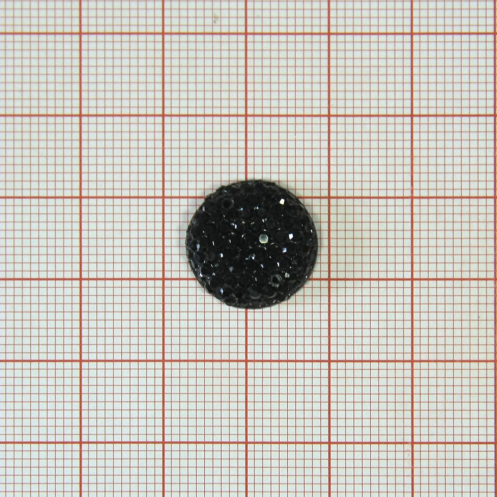 Стразы пришивн. зернист. кругл. 16мм черный, 1тыс.шт. Стразы приш. зернистые