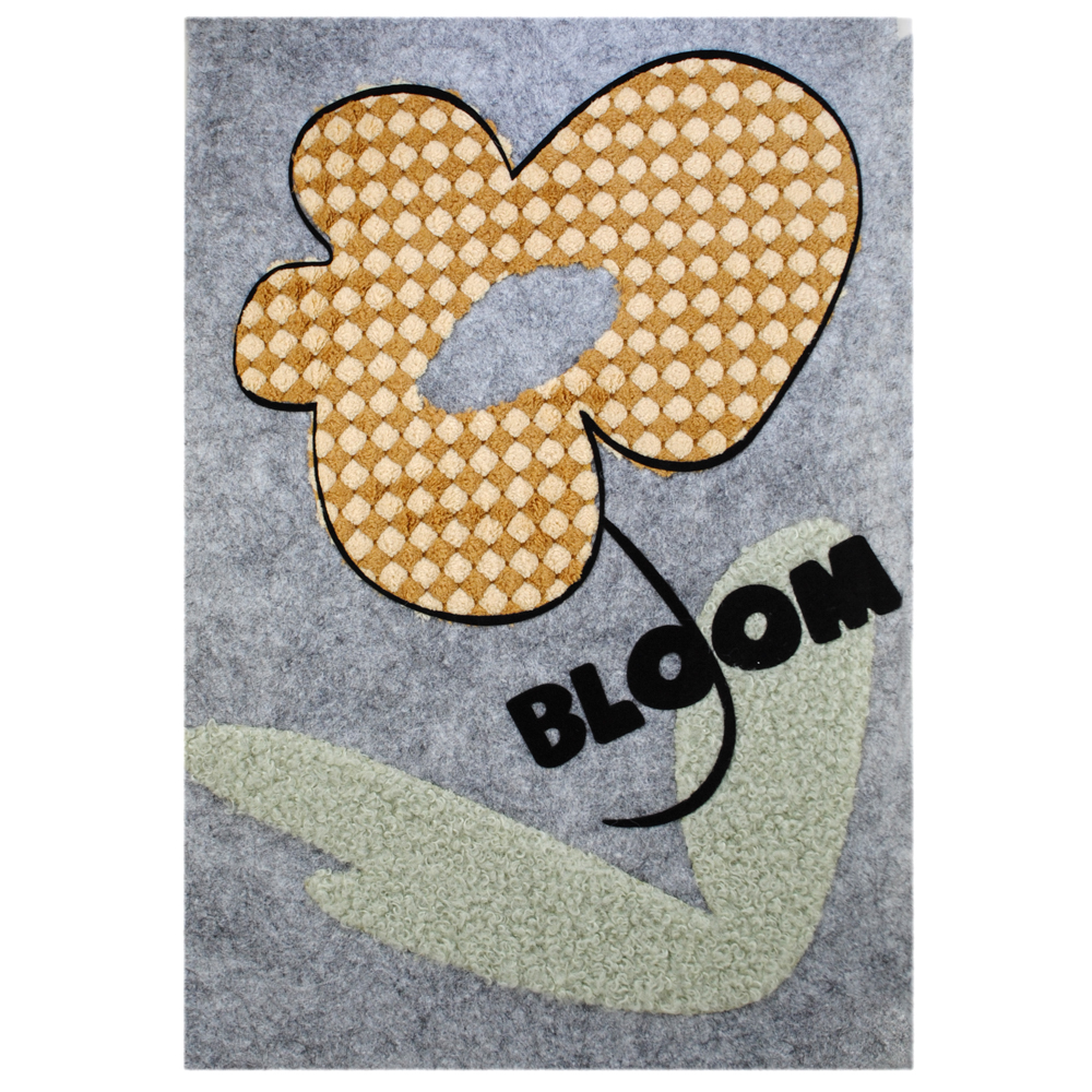 Термоаппликация Цветок Bloom, 26*18см, черный, бежевый, коричневый, шт. Термоаппликации Накатанный рисунок