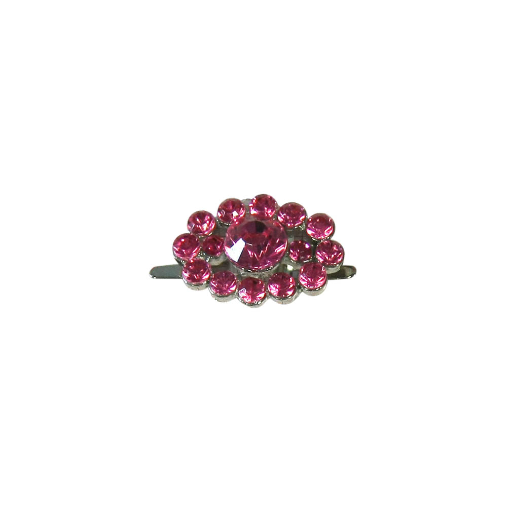 Краб металл8363 /краб/ NIK, овал, розовые камни -14 мелких, 1 крупный, шт. Крабы Металл Геометрия Декор