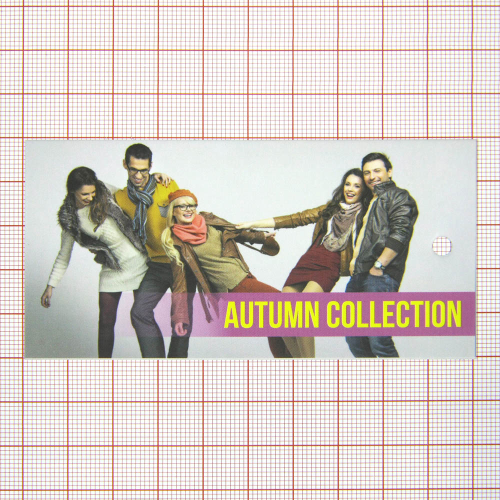 Этикетка бумажная Autumn Collection 50*100мм Друзья, шт. Этикетка бумага