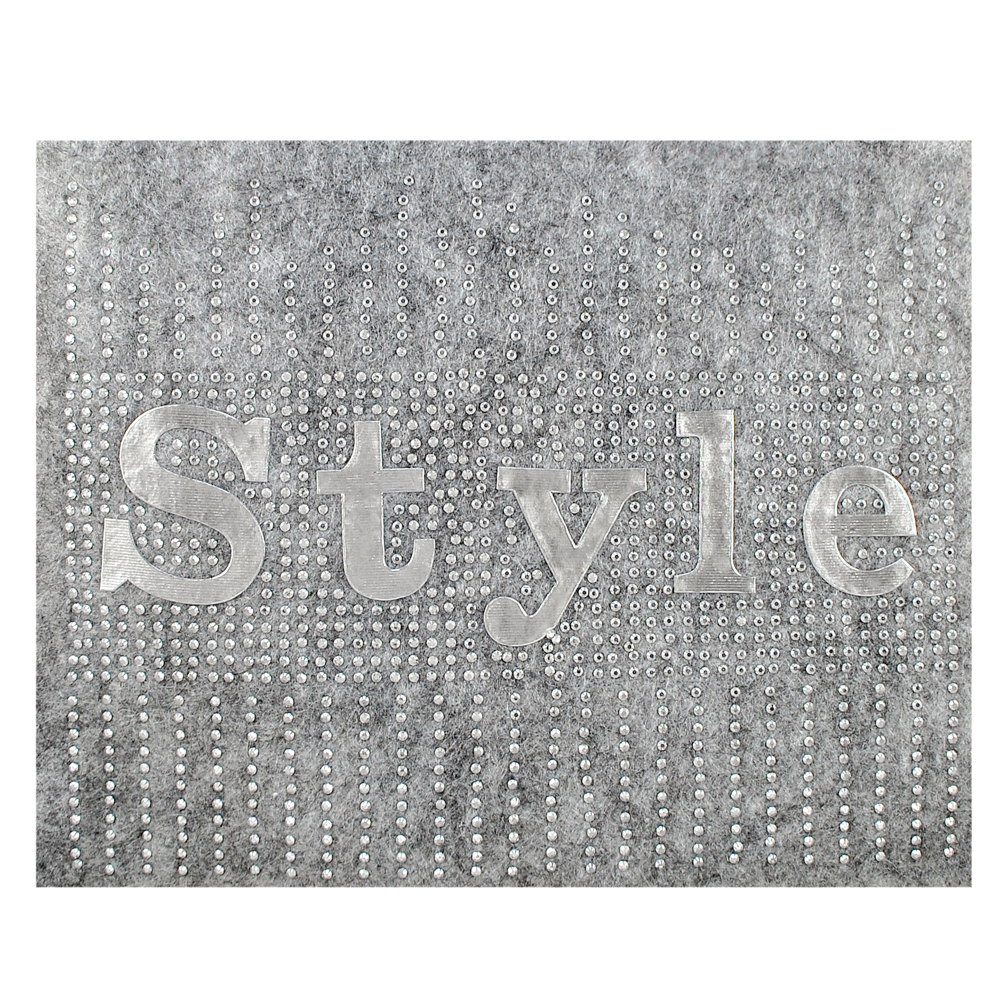 Термоаппликация из страз SS8  STYLE, 18*14см, серебро, шт. Аппликации клеевые Рисунки из страз