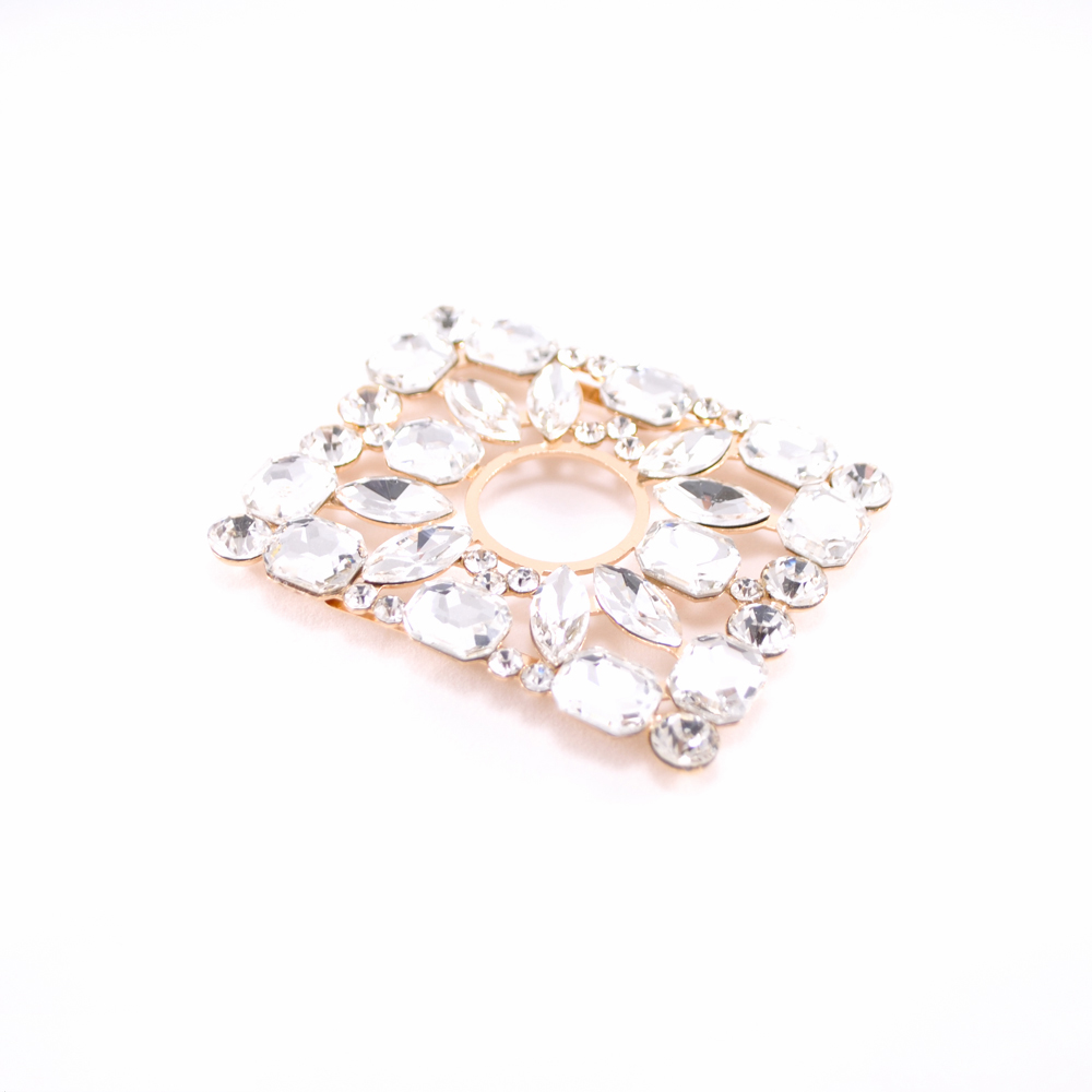 Краб металл Солнце в рамке 7,2*5,8см GOLD, белые камни. Крабы Металл Геометрия Декор