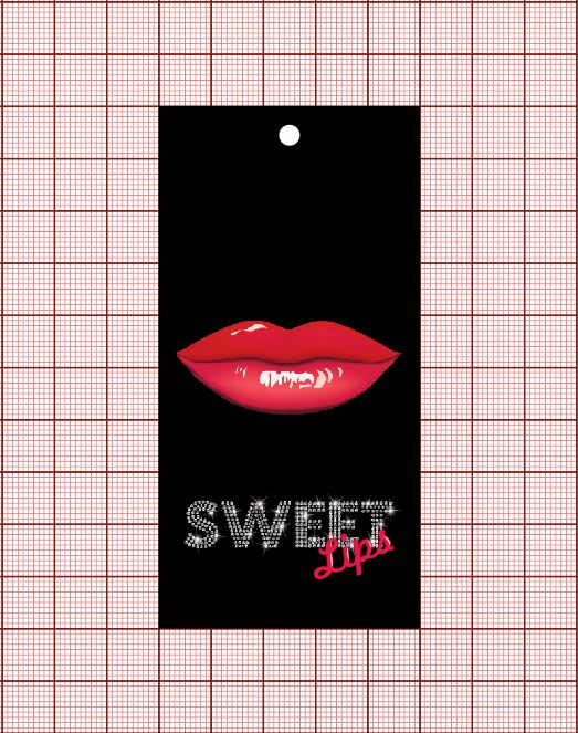 Этикетка бумажная Sweet lips 50*100мм, шт. Этикетка бумага