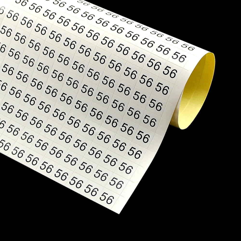 Размерник листовой самоклеящийся 56 белый (20*50шт) . Размерник клеевой (лист)