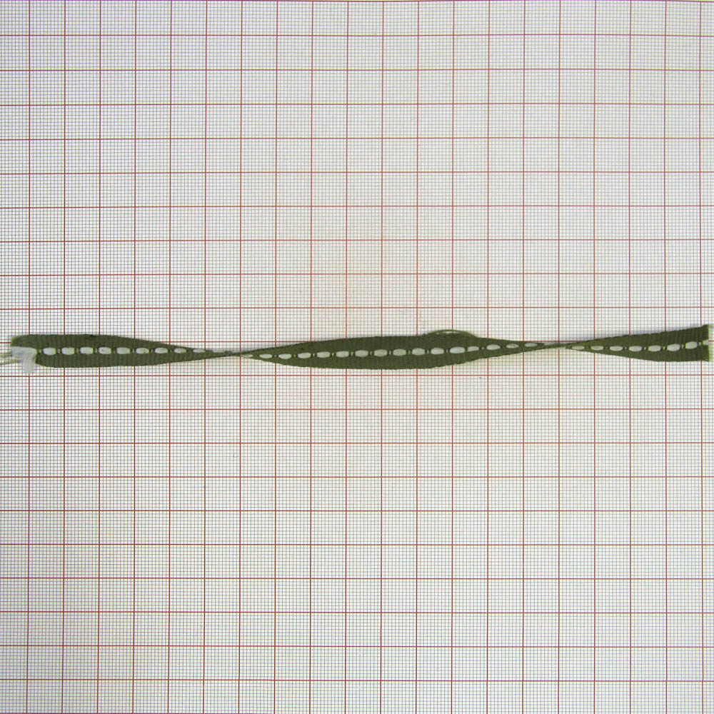 Тесьма декоративная бобина (в ассортименте: хаки с белым, белый с голубым), 1см. Тесьма Разное