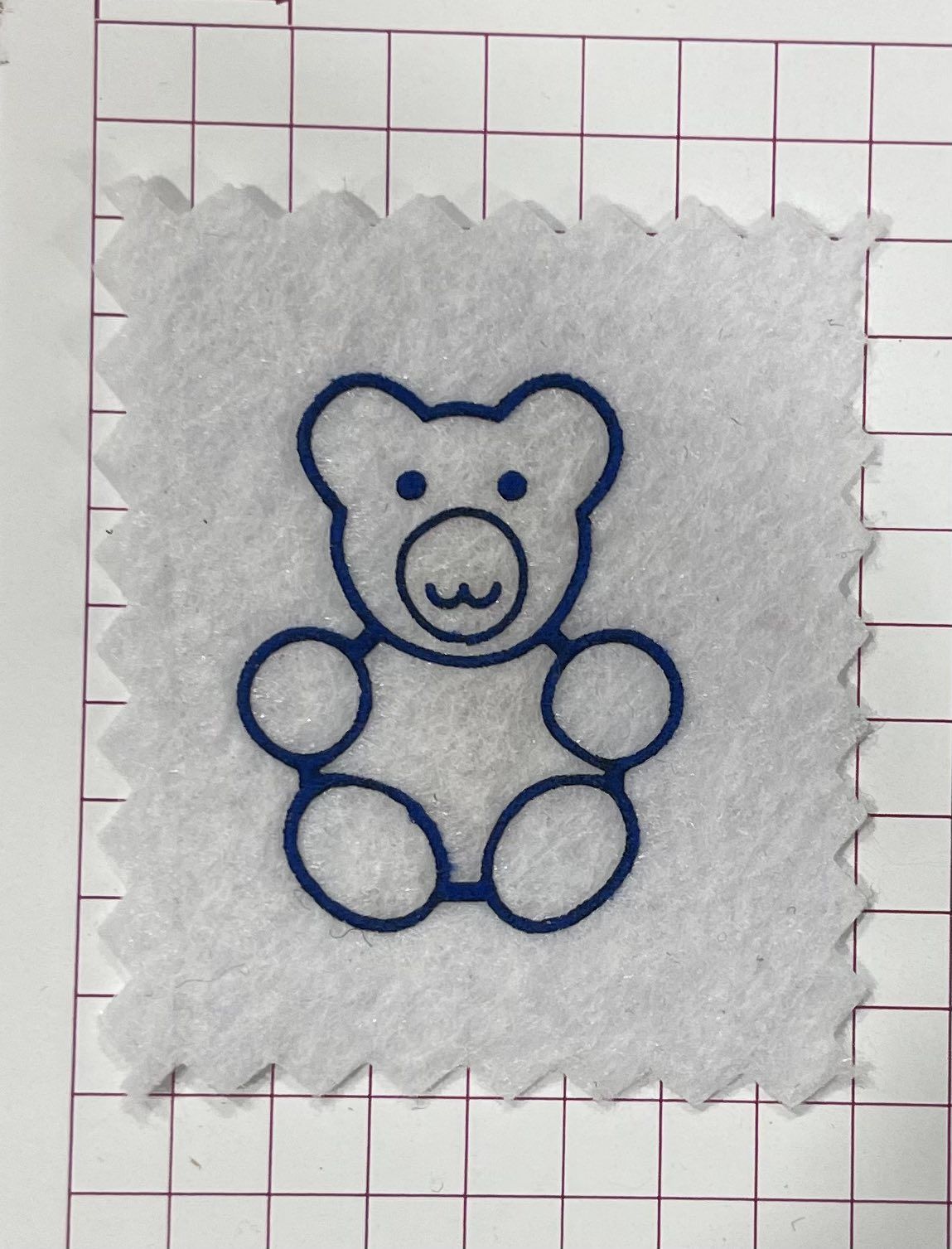 Аппликация, Мишка, 2,4*3см, лазер, плёнка 62333, шт. Термоаппликация плоттер/лазер