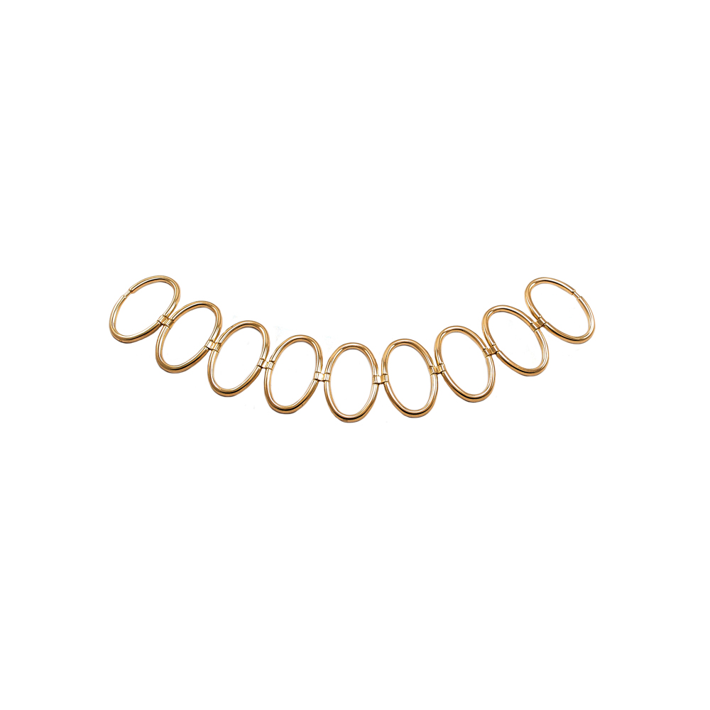 Цепь, 9 звеньев (овалы), 37*200мм GOLD . Цепи металл