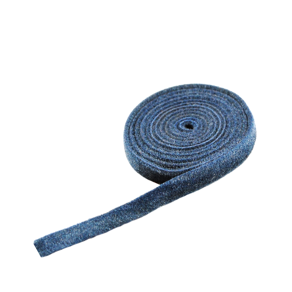 Тесьма нубук. №17, синяя. Тесьма Нубук