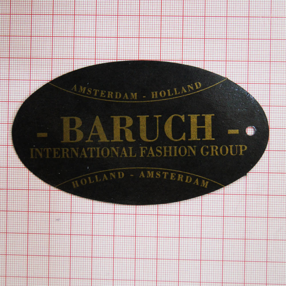 Этикетка бумажная Baruch Holland черная. Этикетка бумага