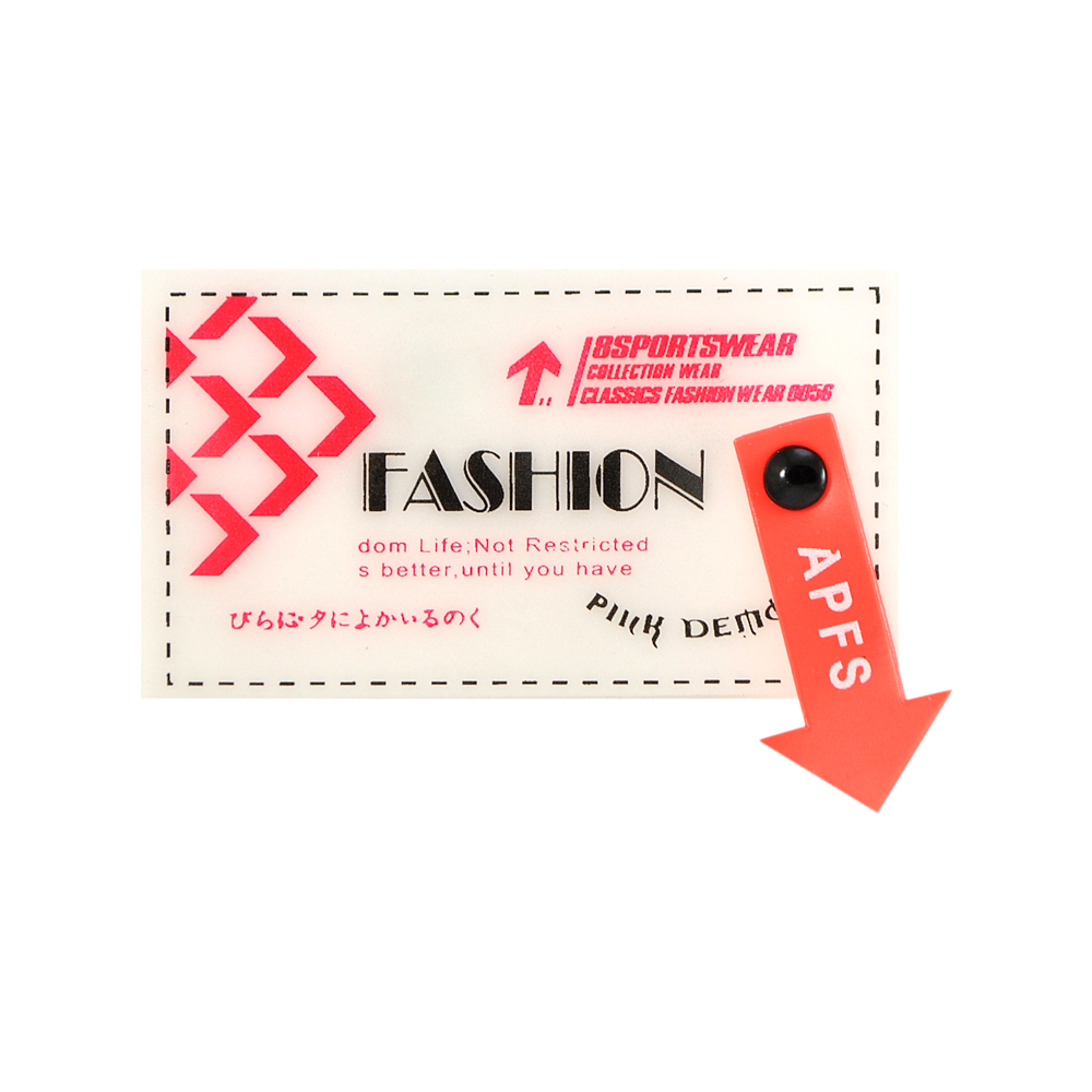 Лейба клеенка FASHION 6,9*4см, прозрачный, красный, черный, шт. Лейба Клеенка