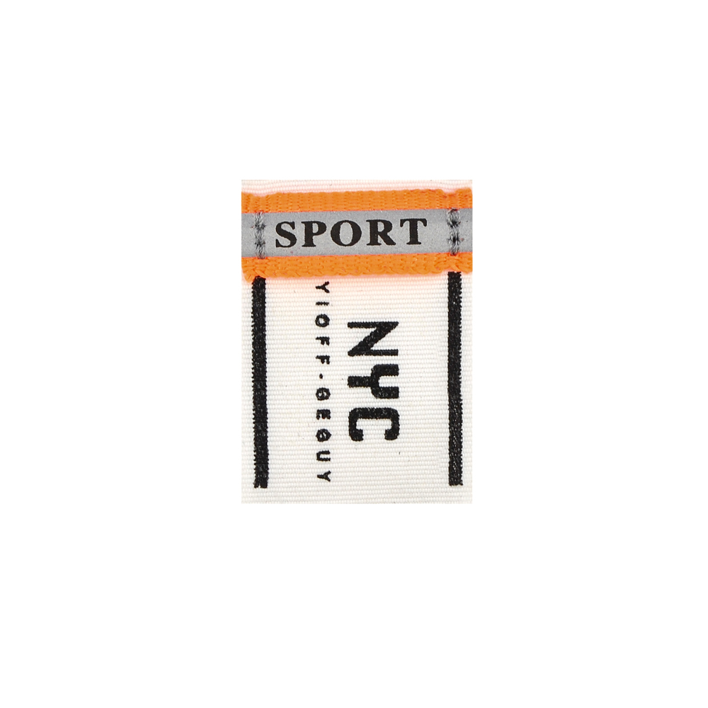 Лейба светоотражающая NYC SPORT, 3*4см, черный, серый, оранжевый, шт. Лейба Кожзам