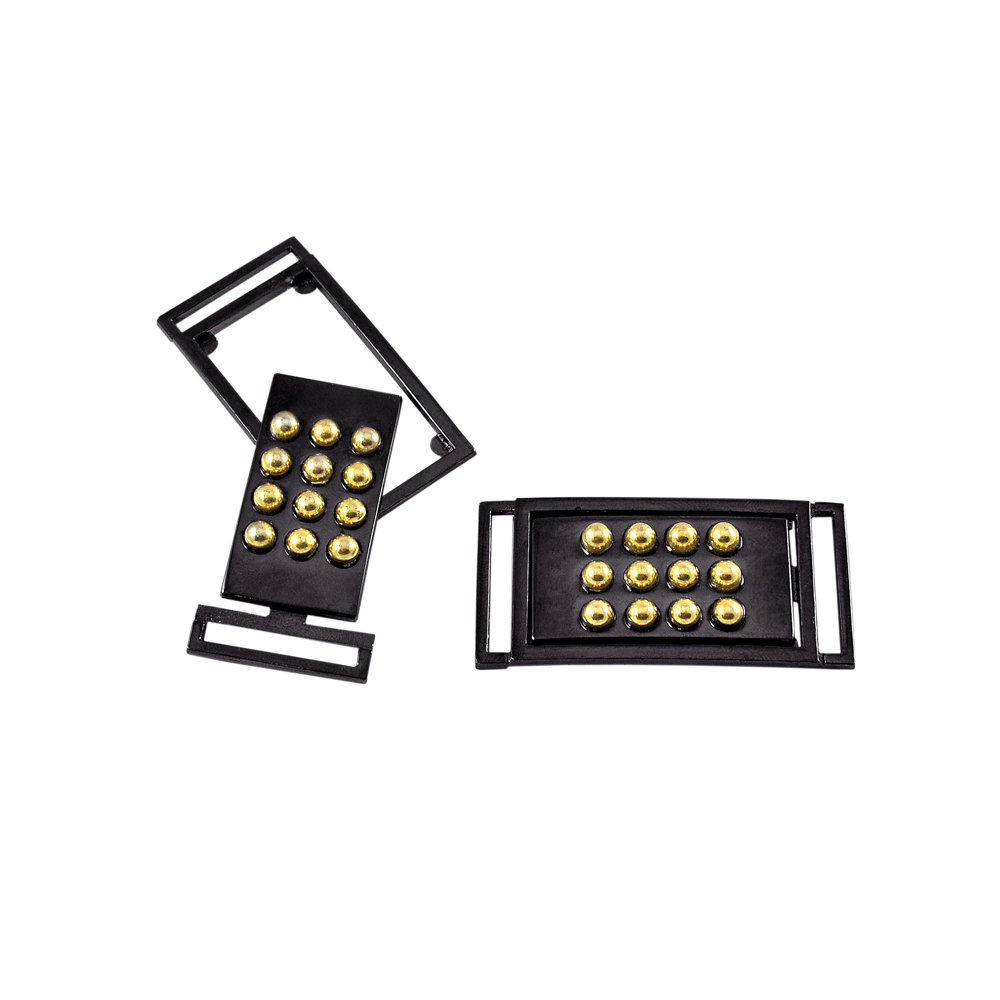 Застежка металлическая 9859 2,5см BLACK, GOLD. Застежки металл