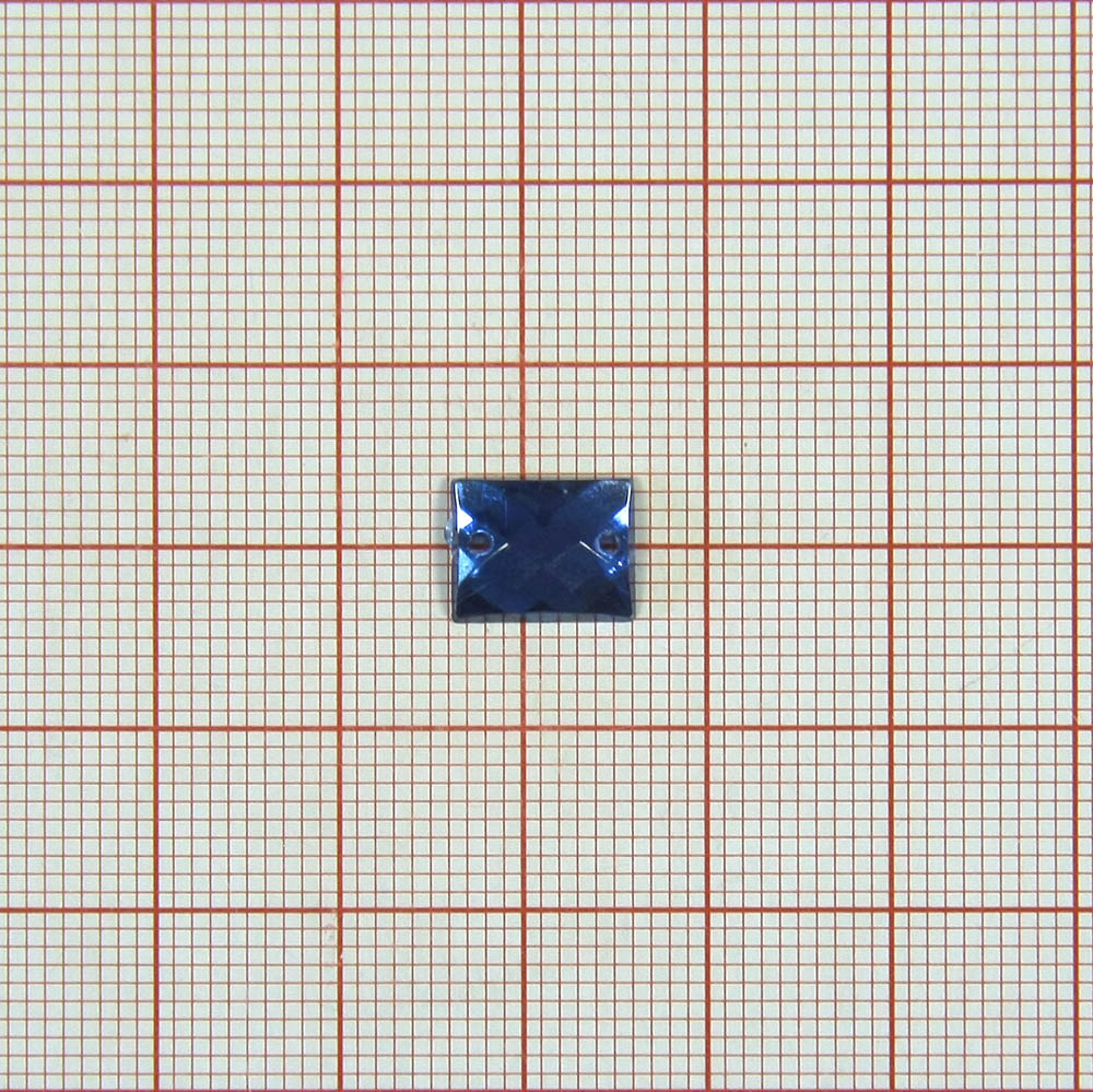 Стразы Д пришивн. прямоуг 8*10мм синий 14, 1тыс.шт. Стразы пришивные