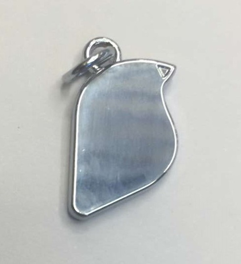 Подвеска металл с кольцом Птичка 18,6*18,4мм, красная эмаль, CHROME, шт. Подвески