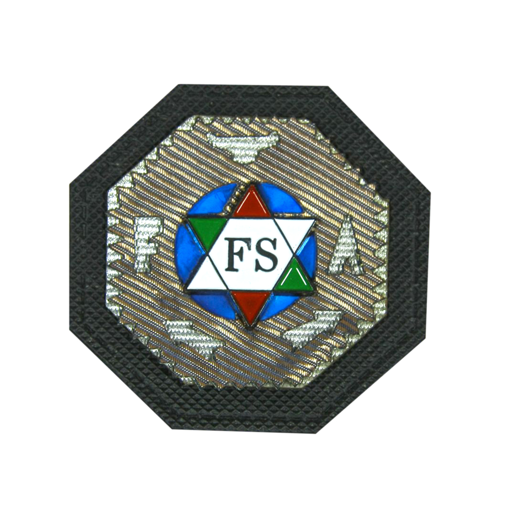 Лейба кожзам A8526 51*51мм FS звезда, эмаль. Лейба Кожзам