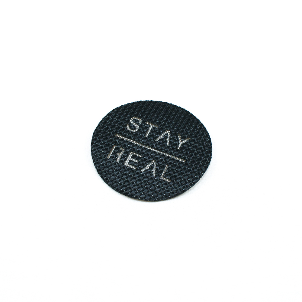 Лейба п/у и сетка Stay real 5*5см черный, серебро. Лейба Кожзам