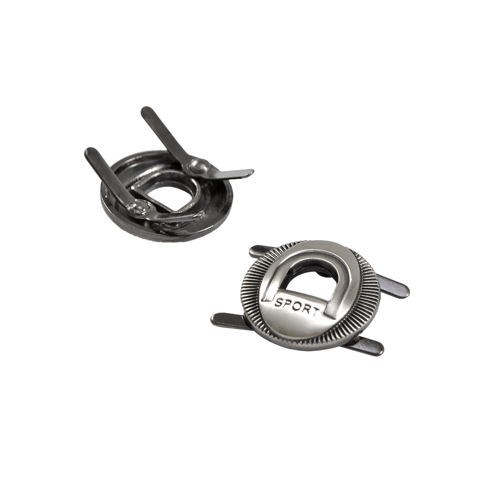 Краб металлический Sport-Пуговица OLD SILVER, шт. Крабы Металл Геометрия