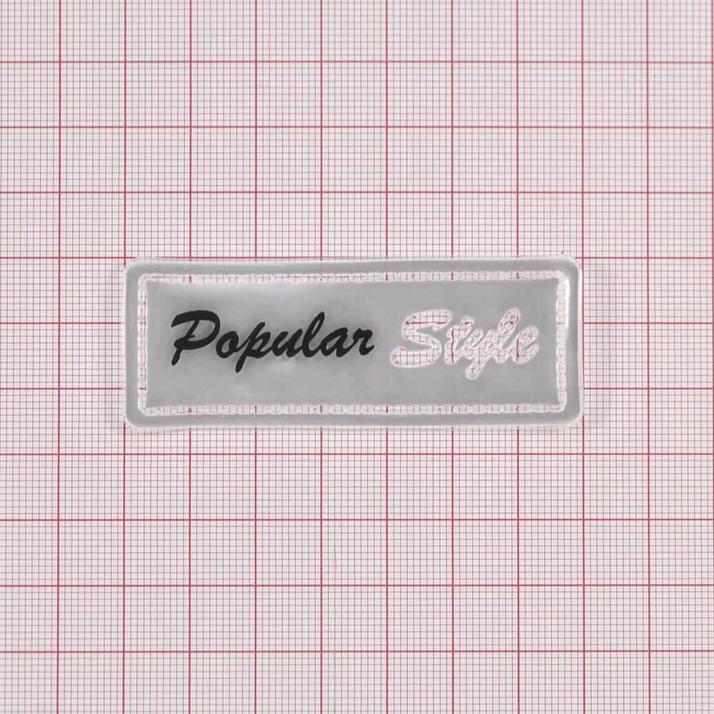 Лейба светоотражающая POPULAR STYLE 2,7*6,8см, серый, черный, шт. Лейба Кожзам