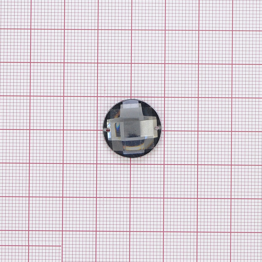 Стразы Д пришивн. круг 18мм серый 6, 1тыс.шт. Стразы пришивные