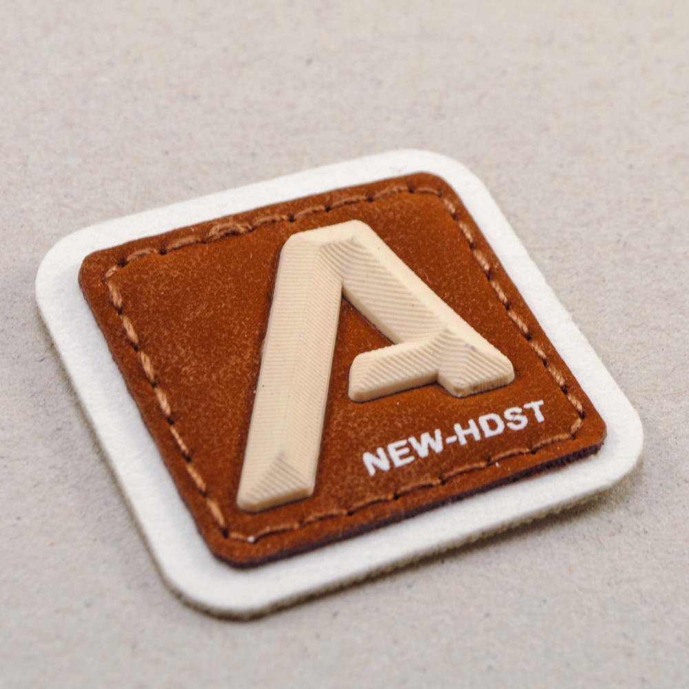 Лейба п/у и резина A new hdst, 3,9*3,9см, белый, коричневый, бежевый, шт. Лейба Кожзам