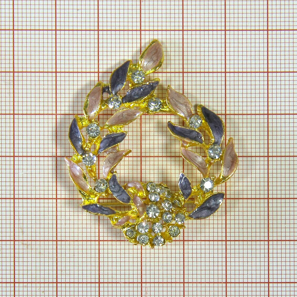 Брошь TS1103528  48*39мм, GOLD, шт. Броши