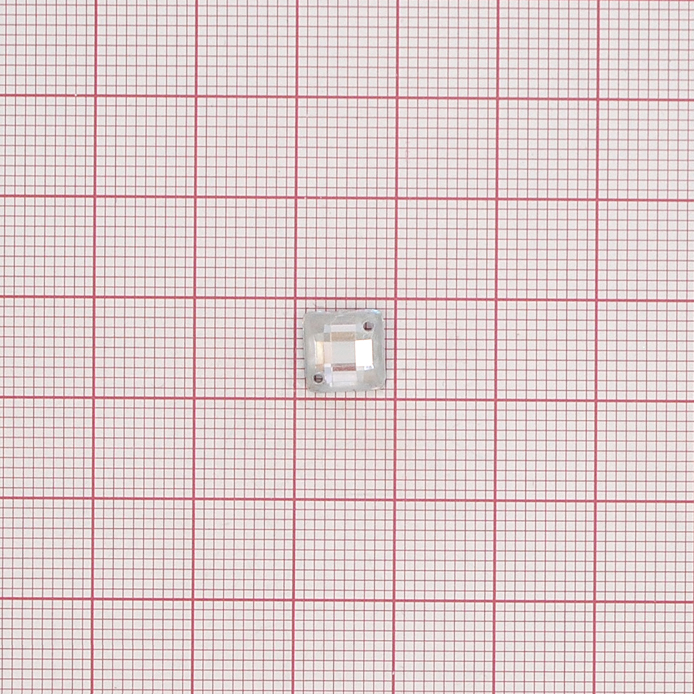 Стразы Д пришивн. квадрат 8*8мм бел.хамелеон 38AB, 1тыс.шт. Стразы пришивные