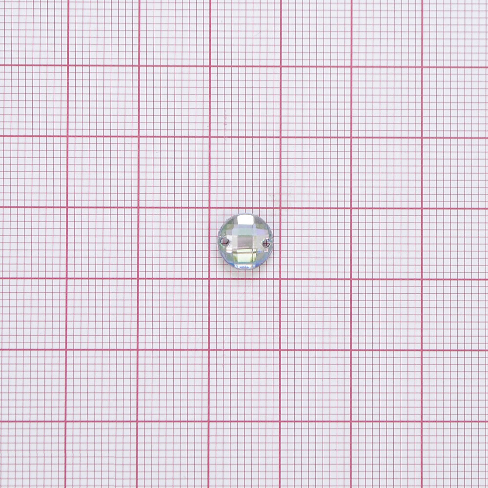 Стразы Д пришивн. круг 8мм бел.хамелеон 38AB, 1тыс.шт. Стразы пришивные