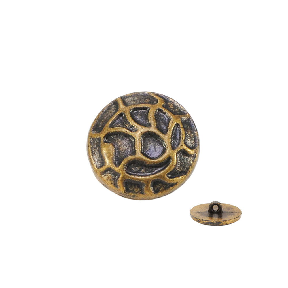 Пуговица TR-20-36 ant 22мм. Пуговица металлизированная