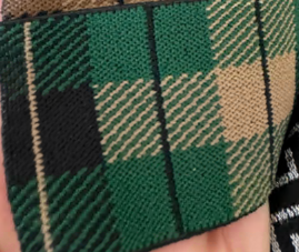 Резинка 4см, зеленая клетка, ярд. Резинка