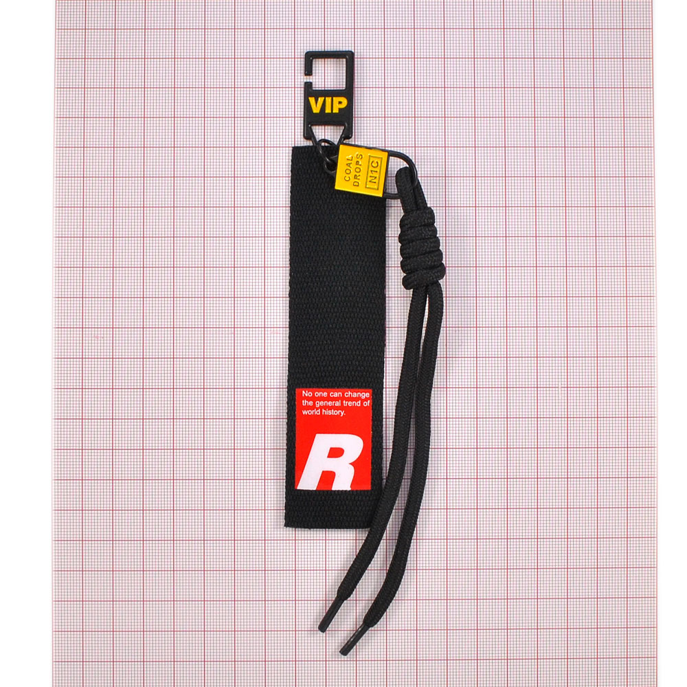 Подвеска тканевая со шнурком R, 3,5*15см, черный, белый, желтый, красный, шт. Подвески