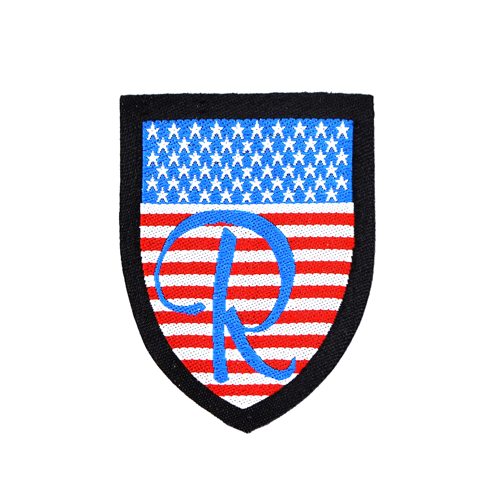 Нашивка USA  R, герб 6*4,5см. Шеврон Нашивка