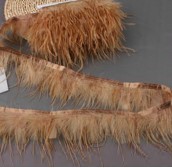 Перья в рулоне, коричневый, ярд. Перья