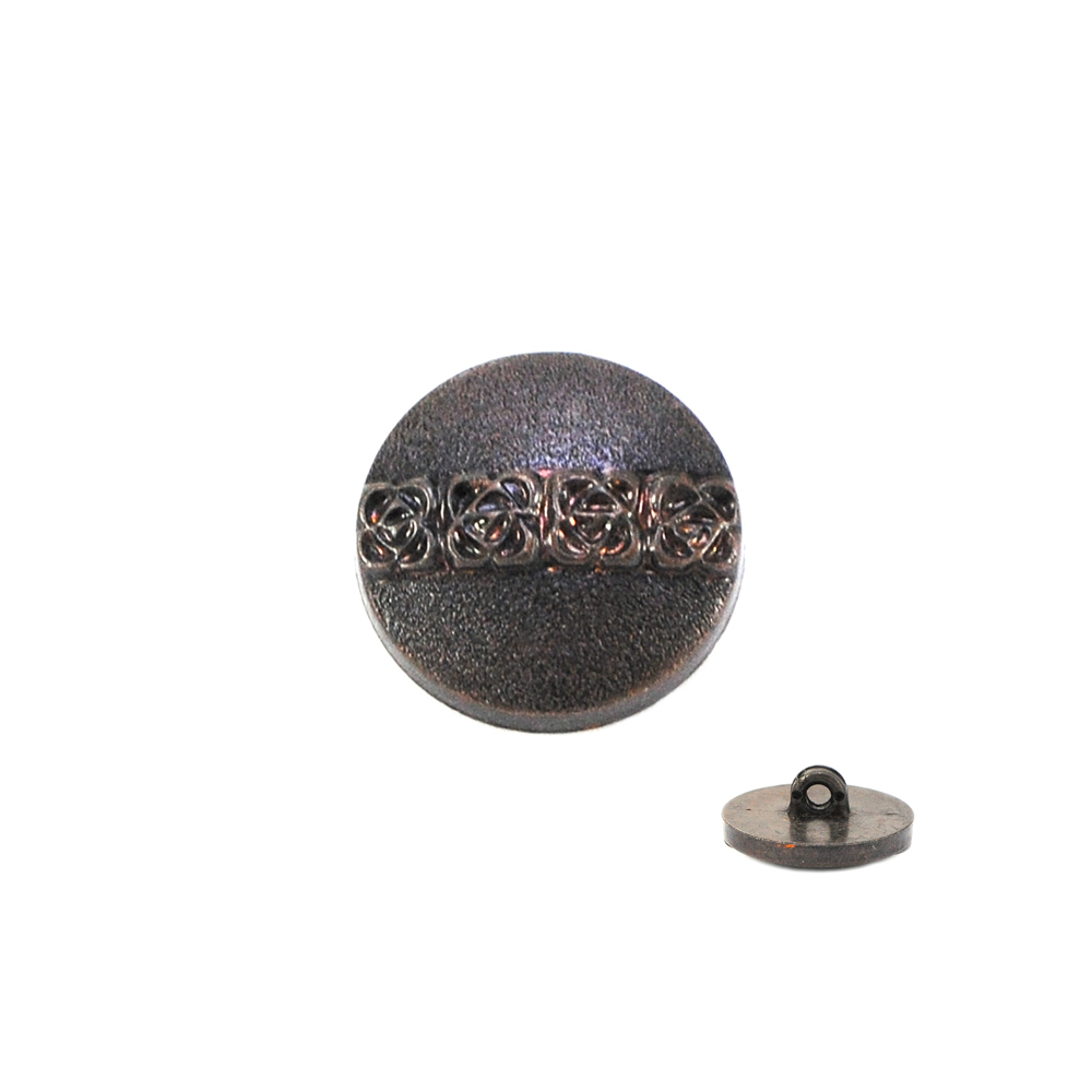 Пуговица TR-24-32 medn 20мм. Пуговица металлизированная