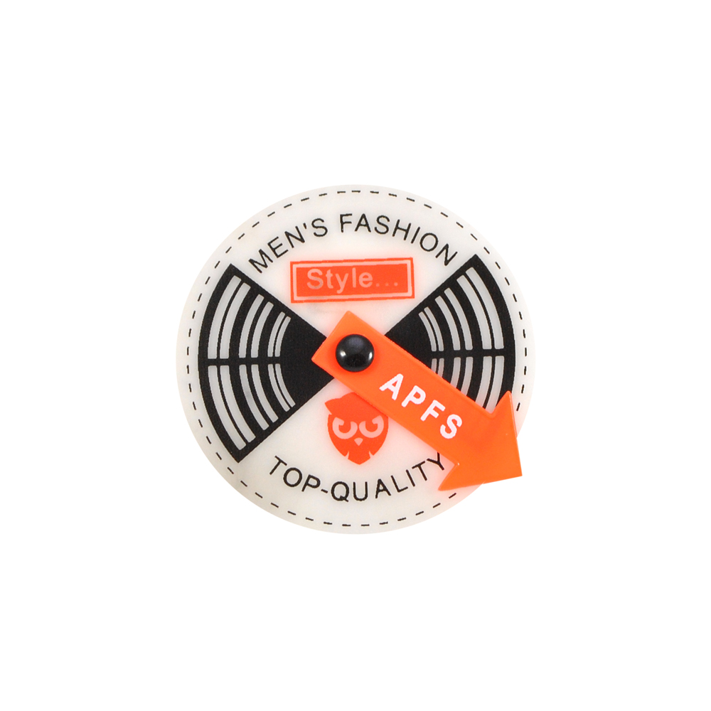 Лейба клеенка с резиновой подвеской APFS, 5.5*5.5см, черный, белый, оранжевый, серебро, шт. Лейба Клеенка