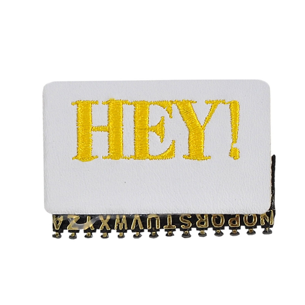 Лейба кожзам и пластик HEY!, 3.5*5см, белый, желтый, синий, зеленый, шт. Лейба Кожзам