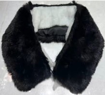Воротник мех, 9*56см, черный, шт. Воротники