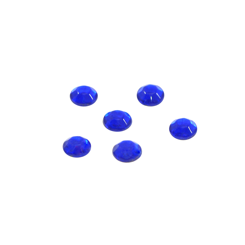 Стразы стеклянные клеевые SS-30 6мм, кобальт синий (cobalt)  7,2тыс.шт.; уп. Стразы стекло 1000-50 гросс
