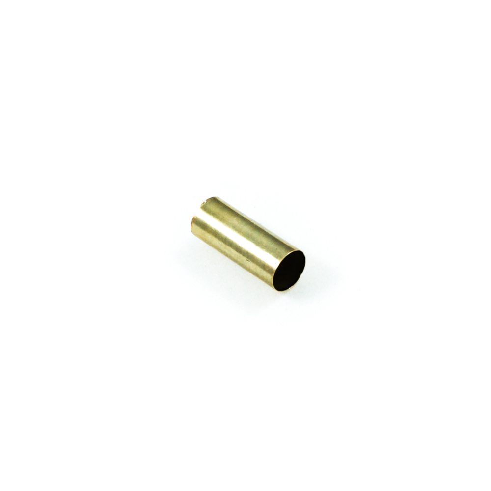 Трубка 1,5см прямая D6мм GOLD, шт. Перетяжка металл Трубка